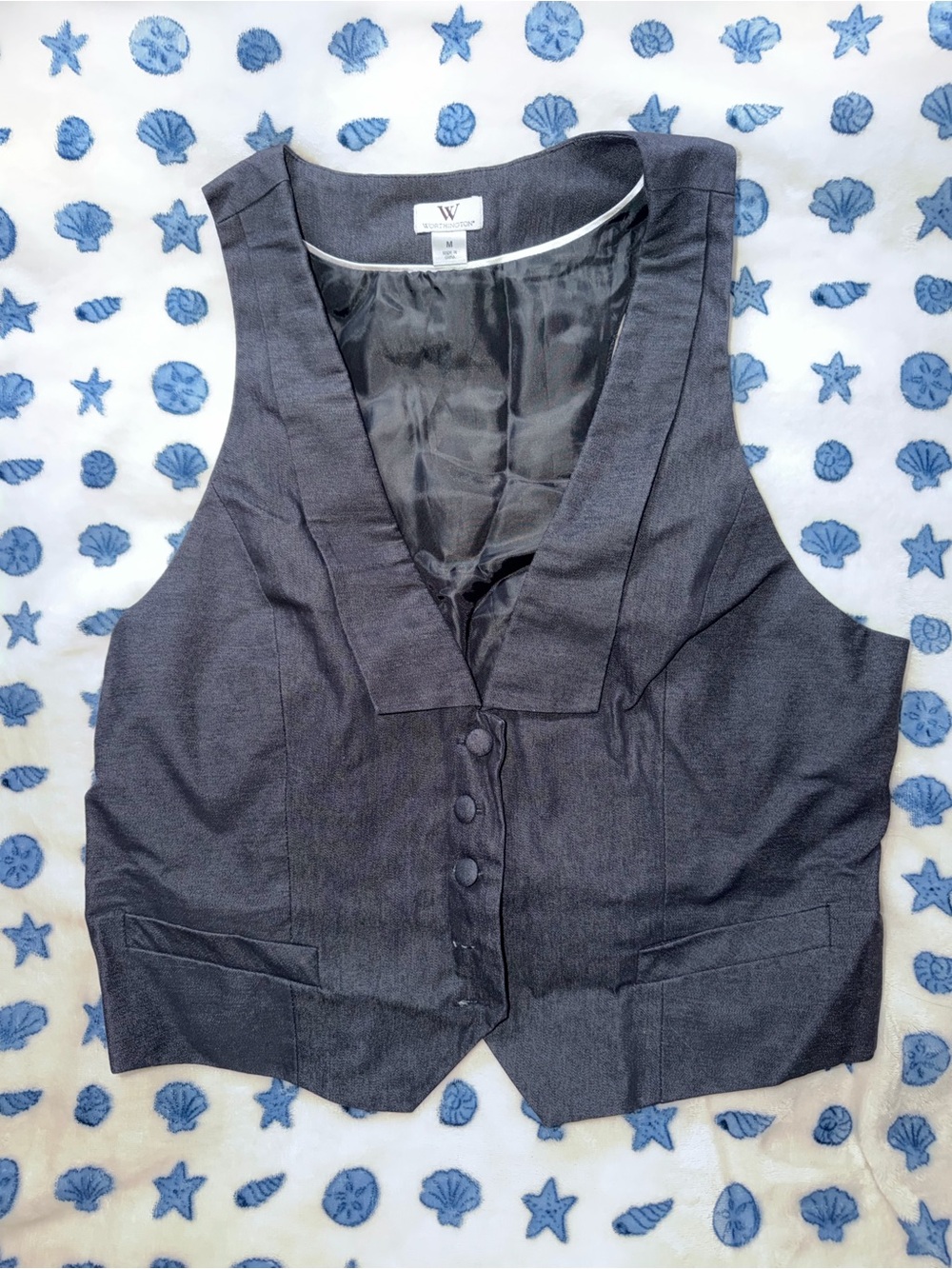 Worthington Charcoal Gray Women's Tailored Vest